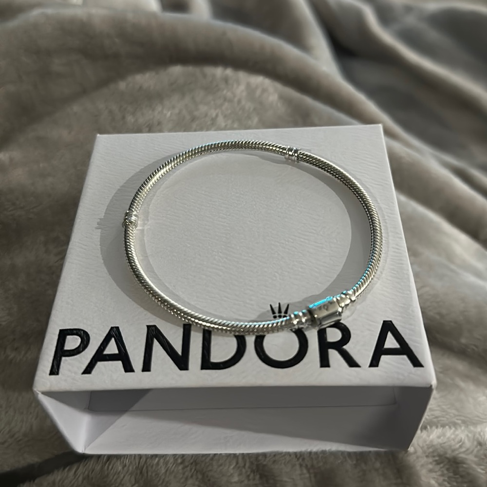 Pandora Moments Barrel Clasp Snake Chain Bracelet